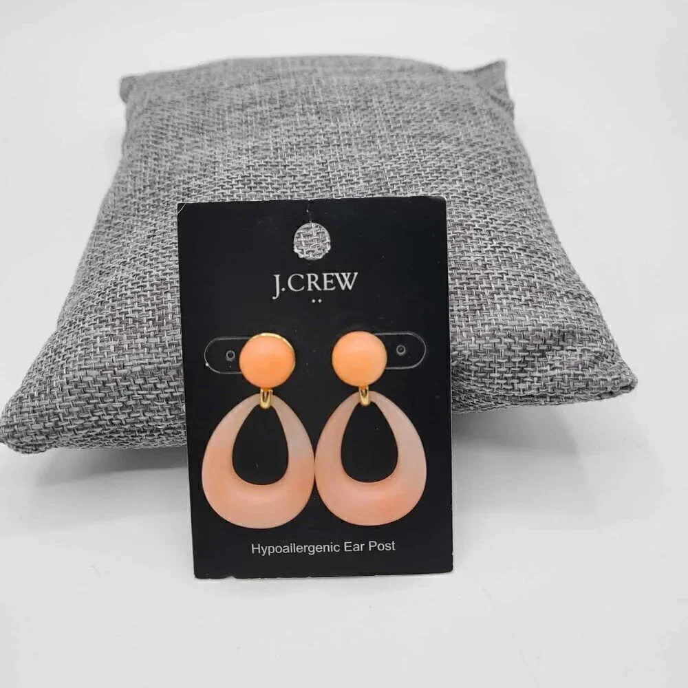 J Crew Factory Pink Acrylic Drop Earrings NEW!  NWT!